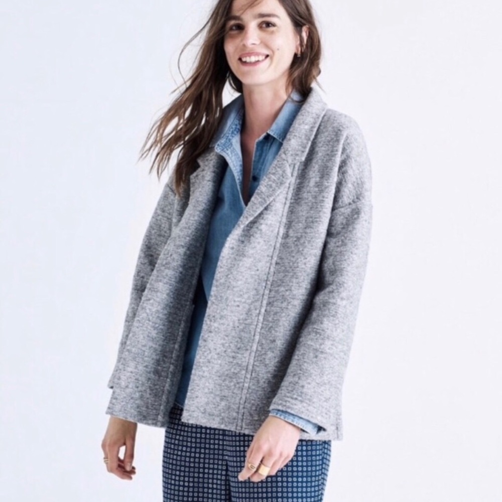 Madewell Gray Wool Blend Coat/ Cardigan